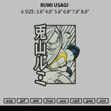Rumi Usagi Embroidery File 6 sizes