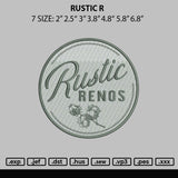 Rustic R Embroidery File 6 sizes