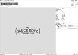 Sauce B Embroidery File 6 sizes