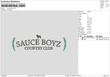Sauce B Embroidery File 6 sizes