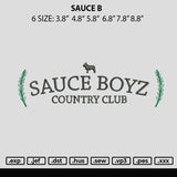 Sauce B Embroidery File 6 sizes