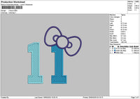 11 Bow App Embroidery File 6 sizes