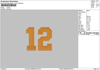 12 Fill Embroidery File 6 sizes