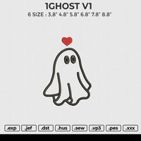 1GHOST V1 Embroidery File 6 size