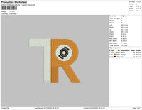 1R Embroidery File 6 size