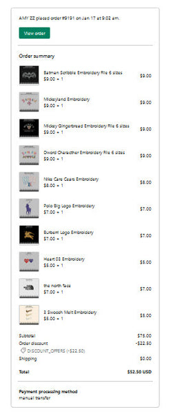 AMY ZZ  order #9191