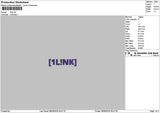 1linktext Embroidery File 6 sizes