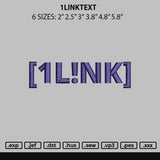 1linktext Embroidery File 6 sizes