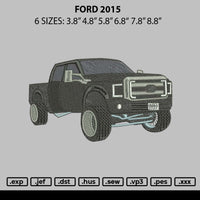 Ford 2015 Embroidery File 6 sizes