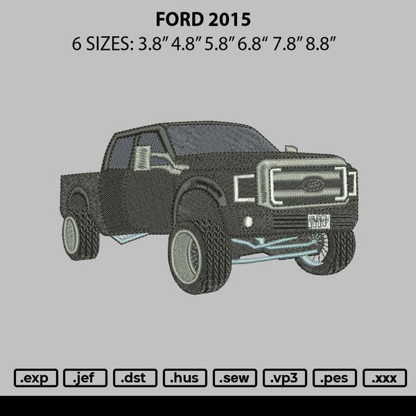 Ford 2015 Embroidery File 6 sizes