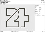 24logo Embroidery File 6 size