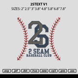 2stext V1 Embroidery File 6 sizes
