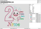 2 Babyshark App Embroidery File 6 sizes