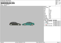 2 Cars 2903 Embroidery File 6 sizes