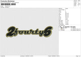 2fouty6 Embroidery File 6 size