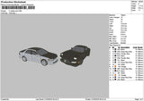 Two Cars 2103 Embroidery File 6 sizes