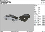Two Cars 2103 Embroidery File 6 sizes