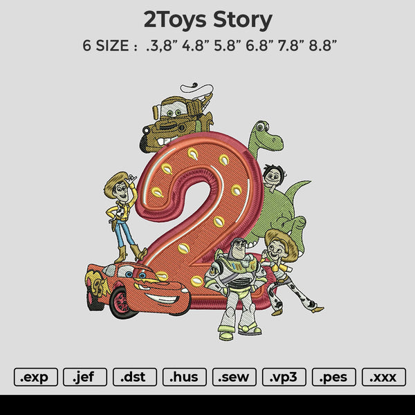 2toys Story Embroiery File 6 sizes