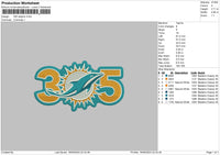 Dolphin 1609 Embroidery File 6 sizes