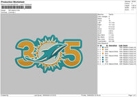 Dolphin 1609 Embroidery File 6 sizes