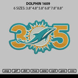 Dolphin 1609 Embroidery File 6 sizes