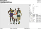 3 BASKET PLAYERS Embroidery File 6 size