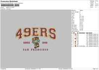 49ers Hk V3 Embroidery File 6 sizes