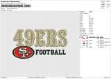 49ers football Embroidery File 6 size