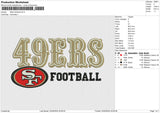 49ers football Embroidery File 6 size