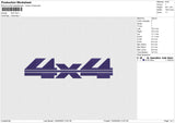 4X4 Embroidery File 6 size