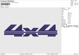 4X4 Embroidery File 6 size