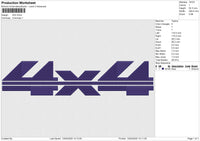 4X4 Embroidery File 6 size