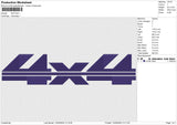 4X4 Embroidery File 6 size