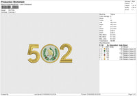 502 Embroidery File 6 size