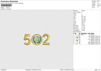 502 Embroidery File 6 size