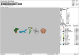 5 Icons V2 Embroidery File 6 sizes