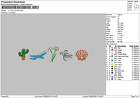 5 Icons V2 Embroidery File 6 sizes