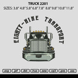 Truck 2201 Embroidery File 6 sizes