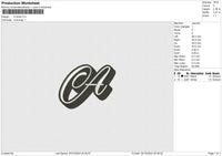 A-M-O-initial 3 FILE Embroidery File 6 size