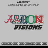 Aarontext Embroidery File 6 sizes