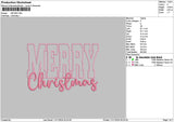 Merry Text 1011 Embroidery File 6 sizes