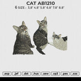 CAT AB1210 Embroidery File 6 sizes