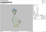 Blueduck Embroidery File 6 sizes