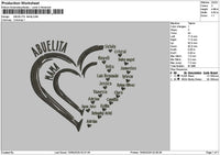 Abuelitatext Embroidery File 6 sizes