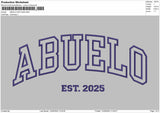ABUELO Embroidery File 6 Size