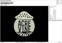 ACRE VINE Embroidery File 6 size