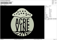 ACRE VINE Embroidery File 6 size