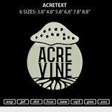 ACRE VINE Embroidery File 6 size