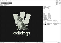 ADIDOGS Embroidery File 6 size