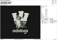 ADIDOGS Embroidery File 6 size